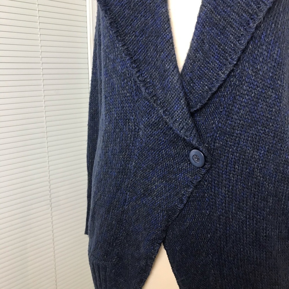 Hinge Navy blue dress be button cardigan sweater - Picture 2 of 7